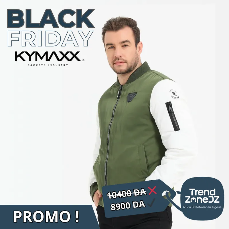 KYMAXX - Bomber rembourré HUGO GREEN