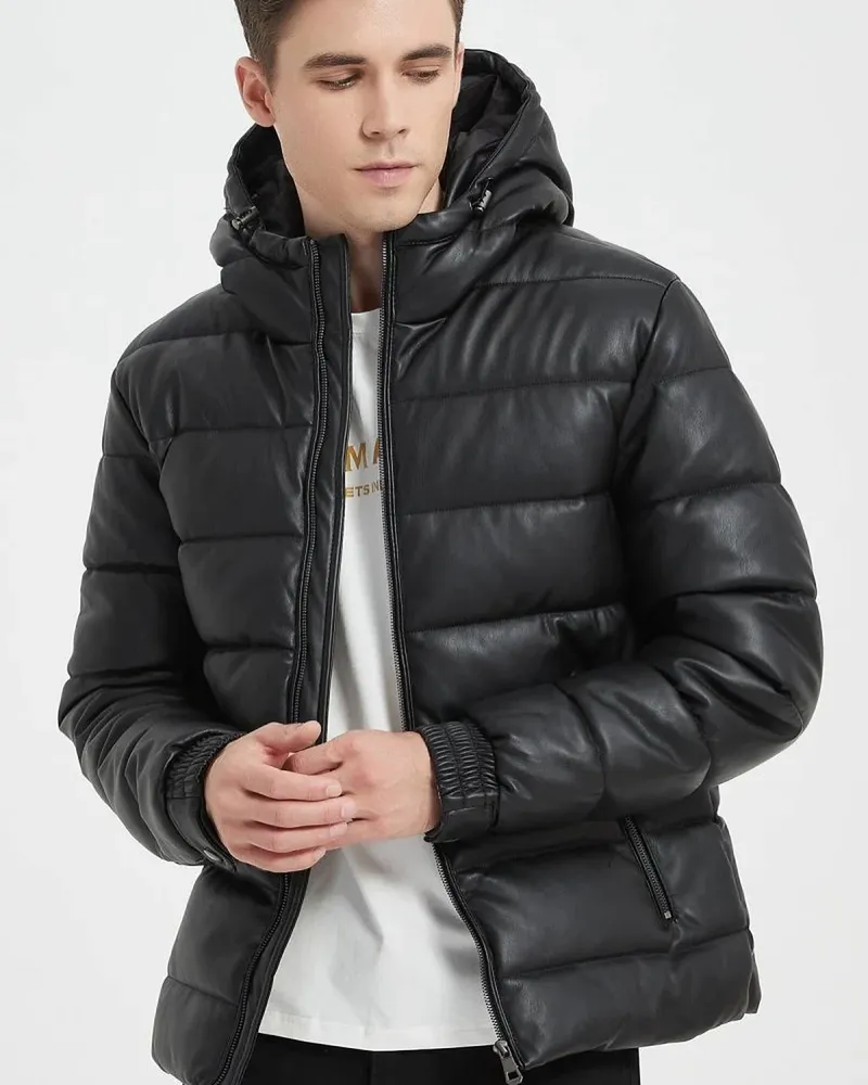 Doudoune KYMAXX Semi-cuir